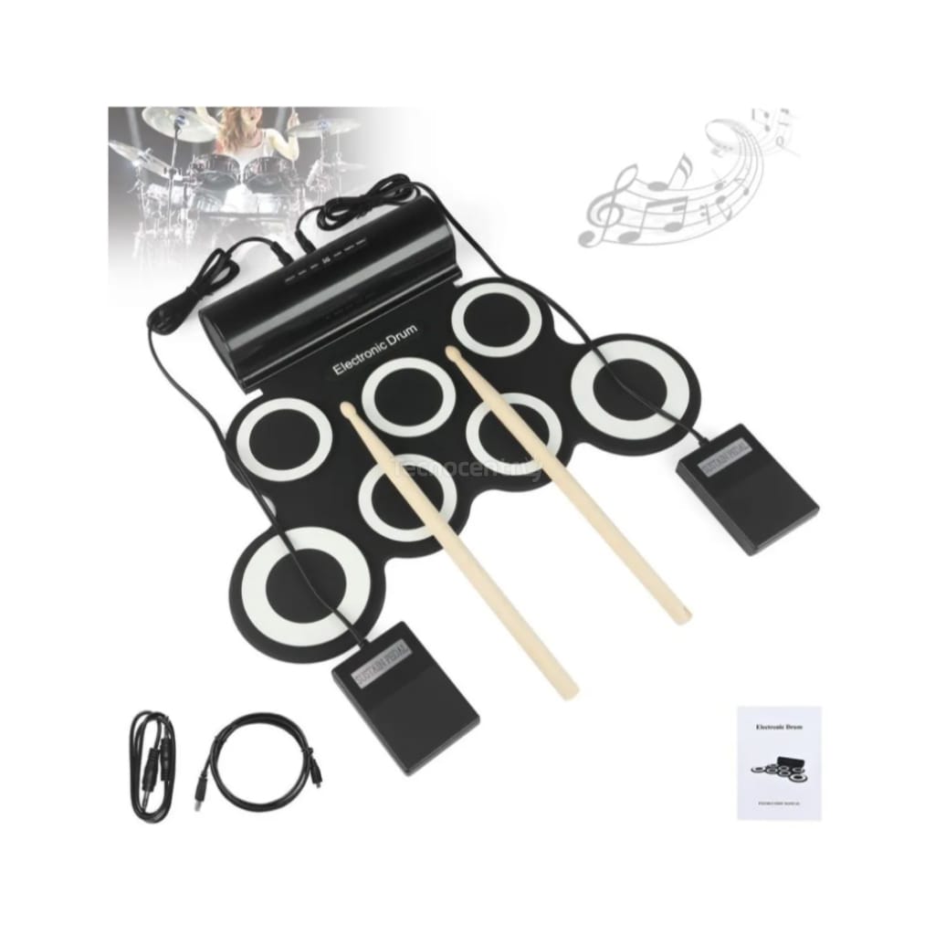 Batería Electrónica Musical Portátil Drum G3001 Kit 7 Almohadillas + Parlante - Imagen 3