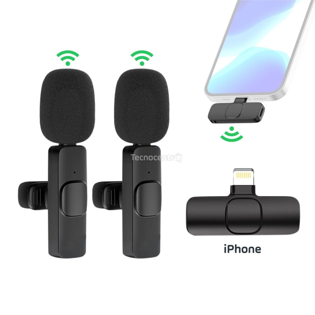 Micrófono De Solapa Inalámbrico iPhone Doble Transmisor F4